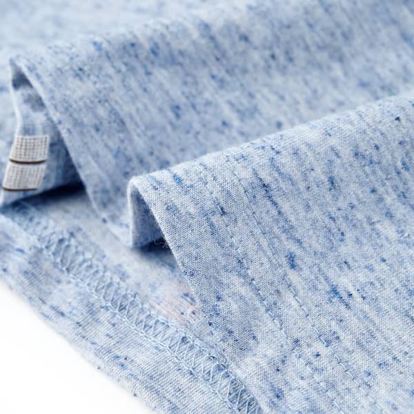 Barn-T-shirt, blåmelerad, 104
