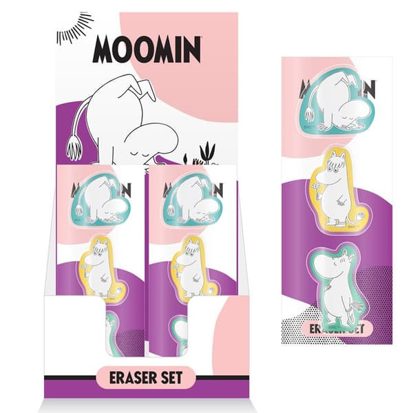 PKSTA291 Mumin suddgummi, set om 3