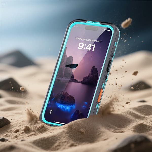 IP68 vattentätt skal för iPhone 17, SHELLBOX MagSafe, blå