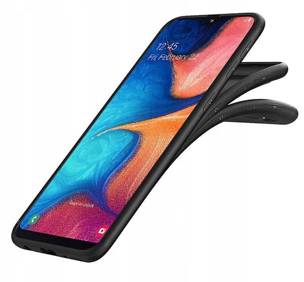 SAMSUNG GALAXY A40 SILIKONISUOJA MUSTA + LASI