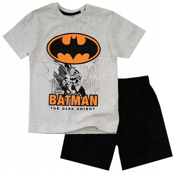 Batman drengepyjamas kortærmet grå 122
