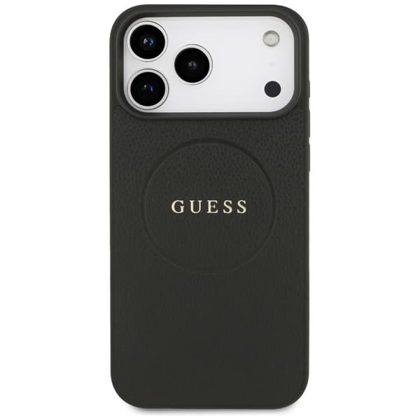 Guess Grained Ring MagSafe-skal till iPhone 17 Pro Max svart