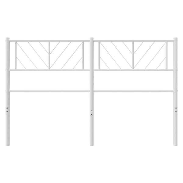 vidaXL metalsengegavl hvid 120 cm