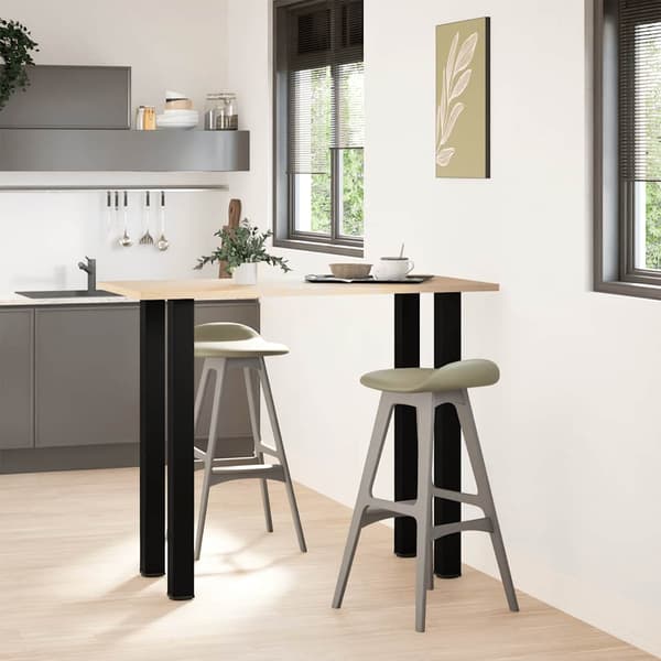 vidaXL sofabordben, 4 stk., sort, 110-112 cm, stål