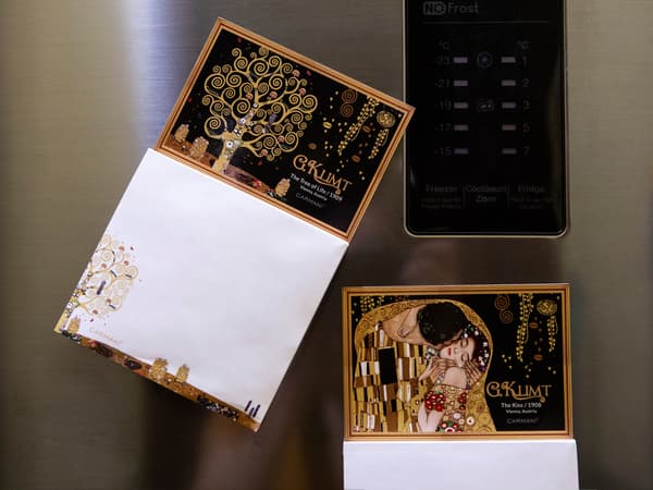 Magnetisk notesbog, stor - G. Klimt, Livets træ (CARMANI)