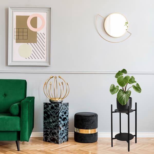 Samirin musta loft-tyylinen kukkateline
