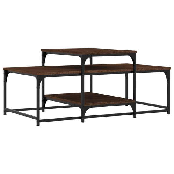 vidaXL sofabord brunt egetræ 102x60x45 cm