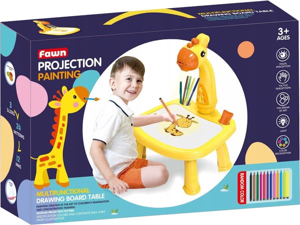 Girafprojektorbord, tegnebræt, overheadprojektor, tuscher
