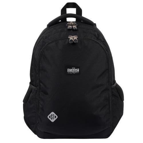 St.Right skolerygsæk med flere rum, sort, 25 l