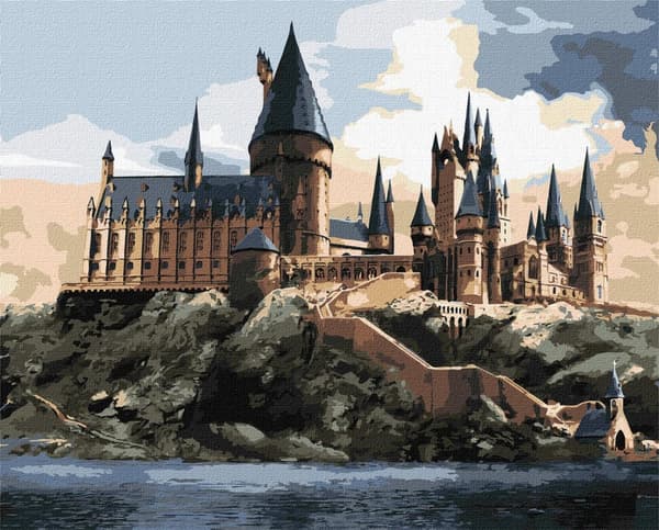 Maleri efter tal - Hogwarts om dagen 40x50cm