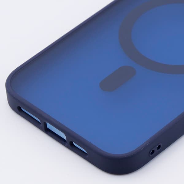 MagSafe-etui til iPhone 15 Pro Max, Hybrid Matte Lens Pro, Titaniumblå