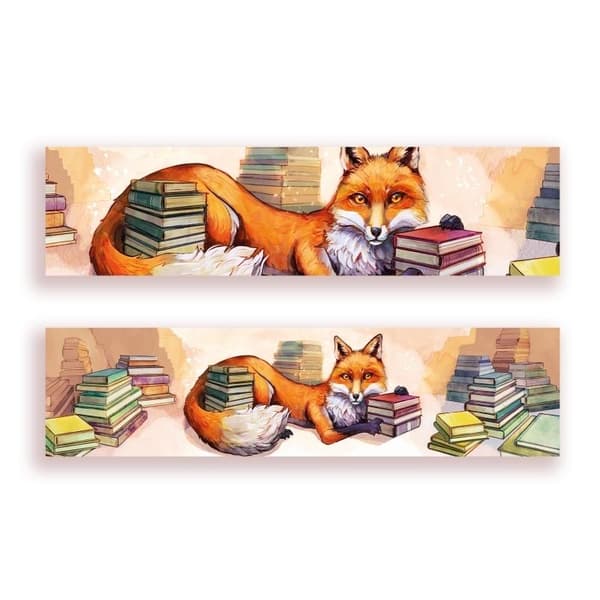 Bokmärke i kartong - Fox