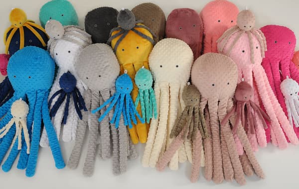 Suuri pehmolelu Octopus XXL - koralli