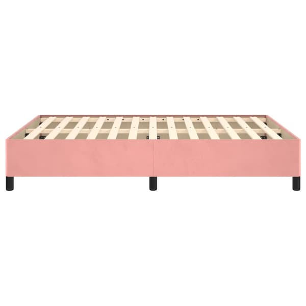 vidaXL Sängram rosa 140x190 cm sammet