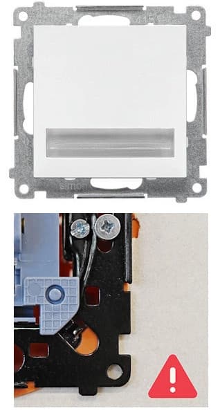 Simon 55 LED-trapplampa neutralvit 0,9W mattvit