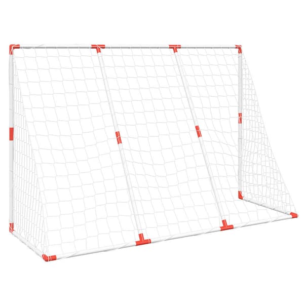 vidaXL 2-i-1 børnefodboldmål med bolde hvid