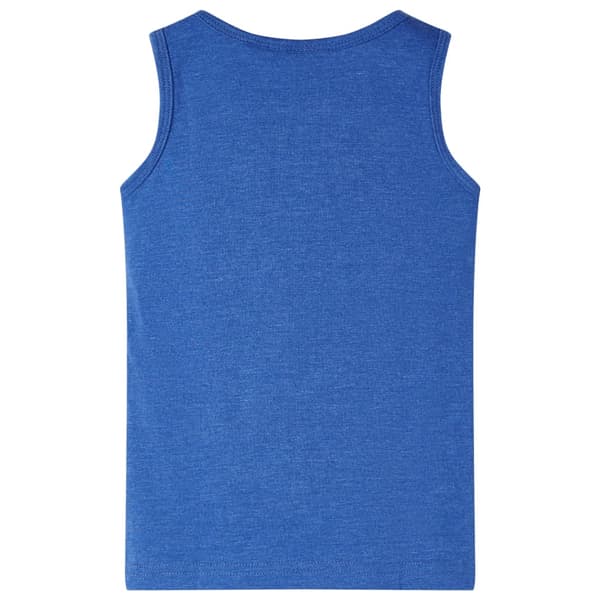 Barnärmlös T-shirt, blåmelerad, 104