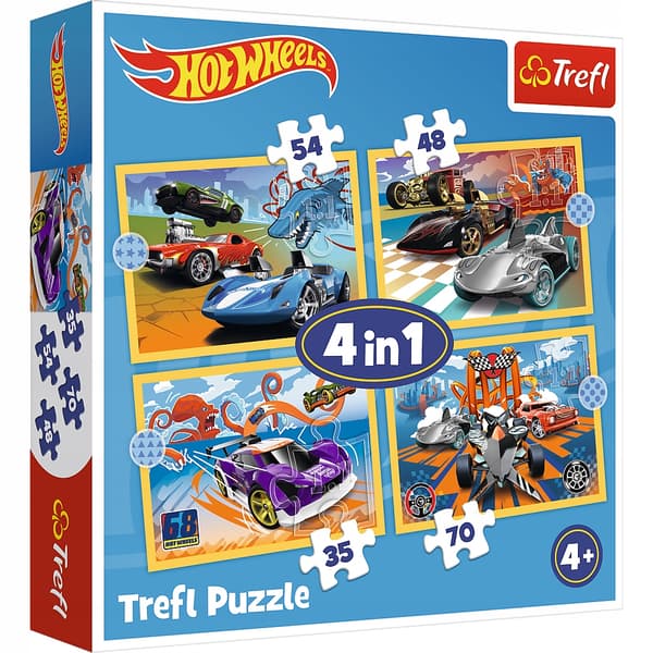 Hot Wheels 4in1 legetøjsbiler sæt / Mattel