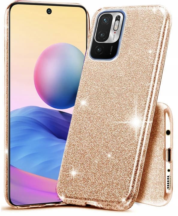 GLITTERSKAL XIAOMI REDMI NOTE 10 5G Guld + 9H GLAS