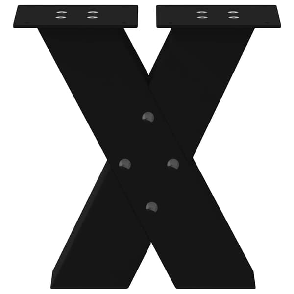 vidaXL sofabordsben, 2 stk., sort, 30x(30-31) cm, stål