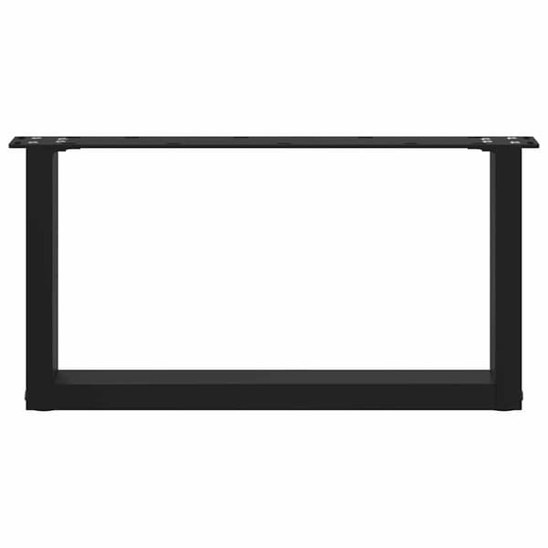 vidaXL sofabordsben, 2 stk., sort, 70x(30-31) cm, stål