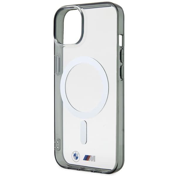 BMW Silver Ring MagSafe -kotelo iPhone 14:lle, läpinäkyvä