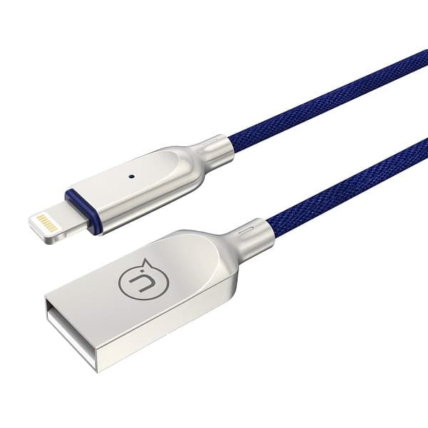 USAMS power-off U-Sun USB-A til Lightning-kabel 1,9 m blå