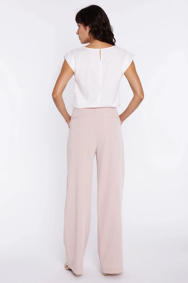 Vida byxor med veck - beige 36
