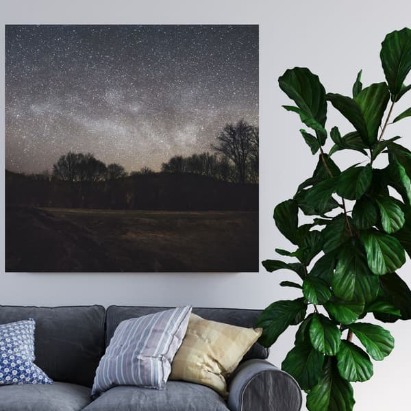 Lærredstryk Rummet Stjernehimmel 40x40 cm