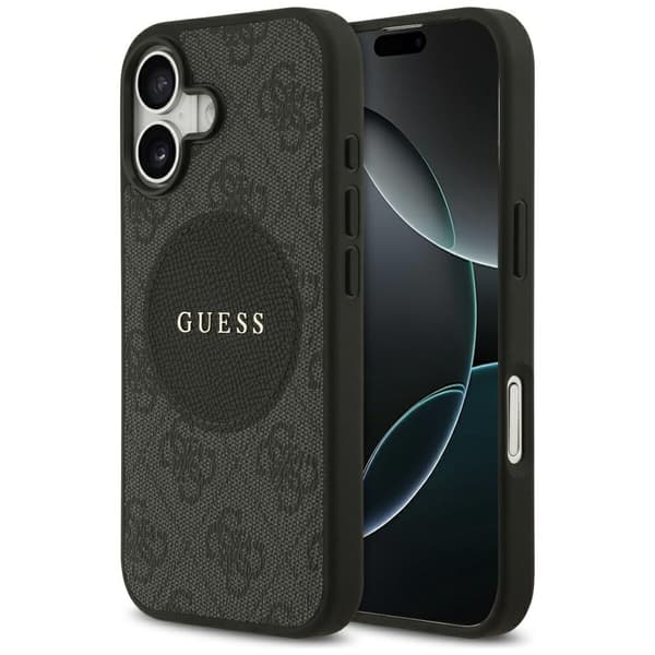 Guess 4G Circle Classic Logo MagSafe-etui til iPhone 17, sort