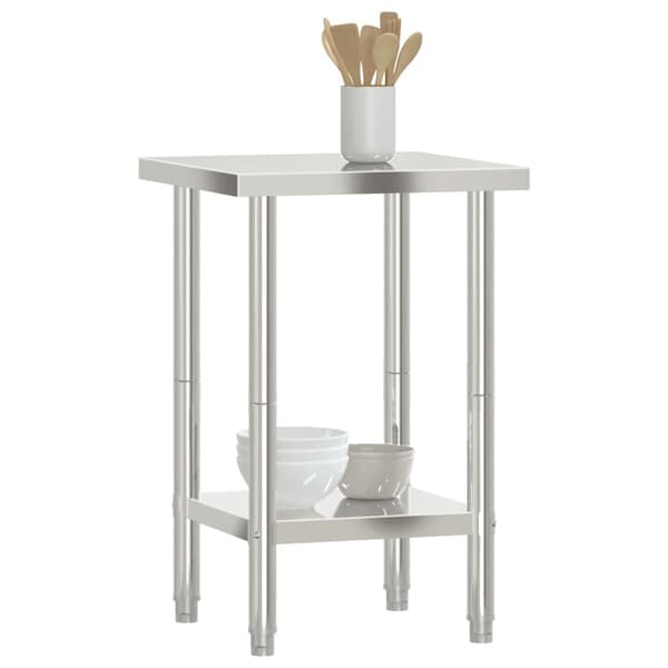 vidaXL køkkenbord 55x55x85 cm rustfrit stål