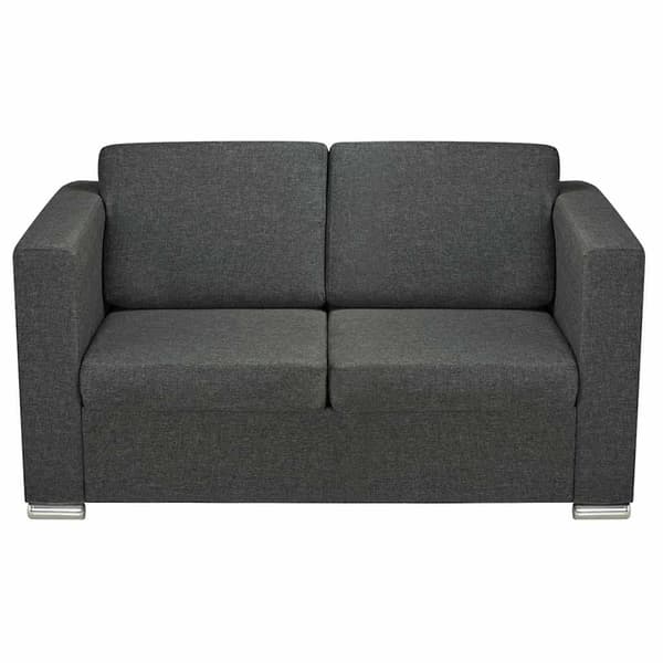 vidaXL 2-personers polstret sofa mørkegrå