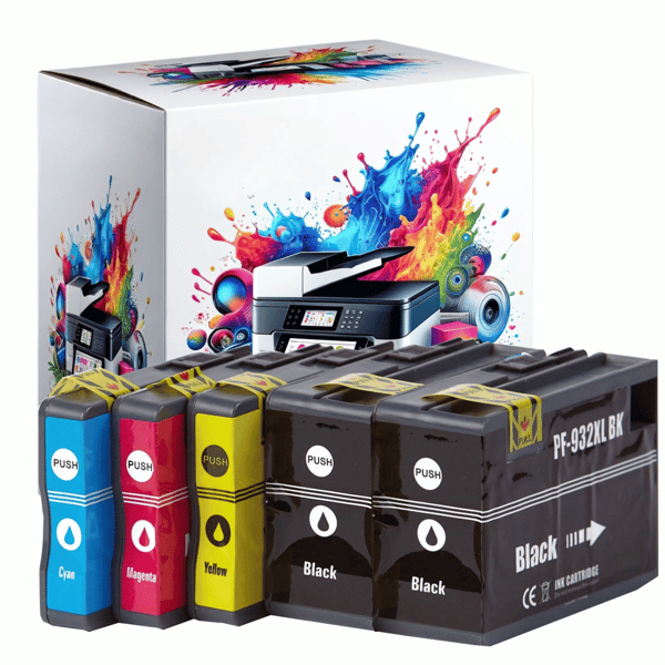 5x BLÆK til HP GP-H933XL CMYKK