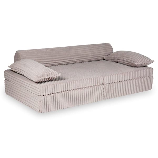 Montessori Premium Waffle Play Sofa Lyserød
