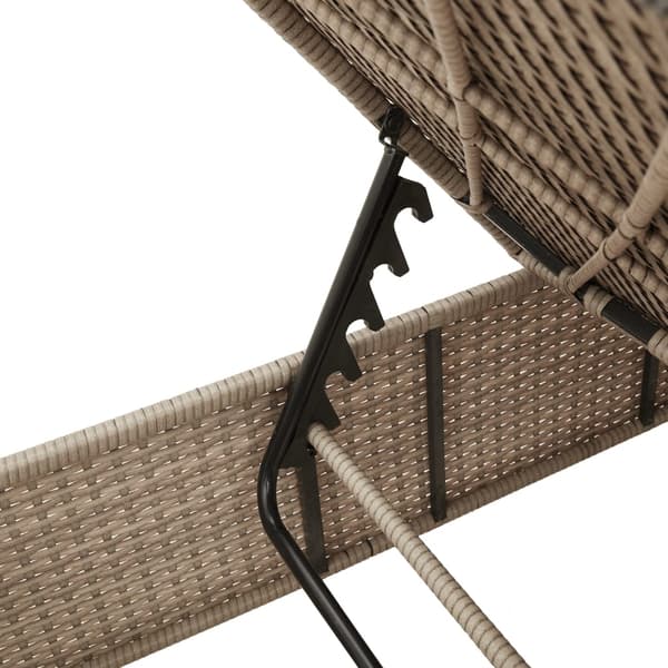 vidaXL Solstolar med kuddar, set om 2, beige, polyrotting