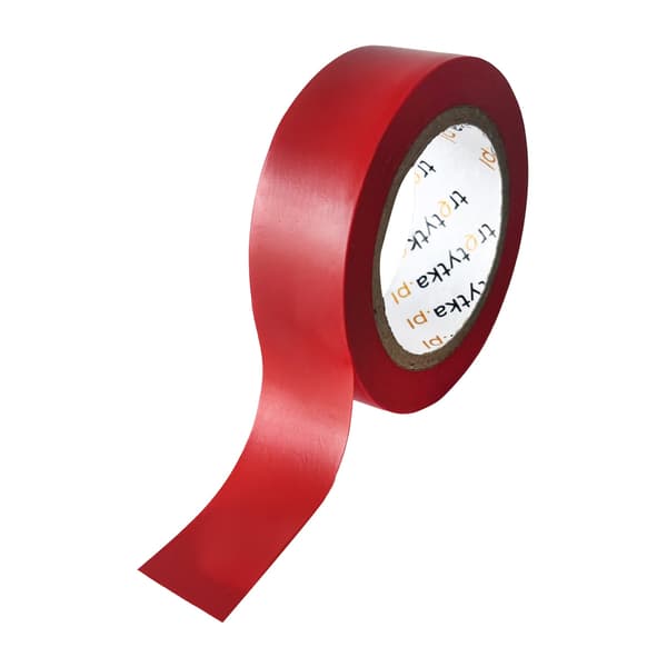 PVC-isoleringstejp, 18 mm x 10 m, 1 styck, röd