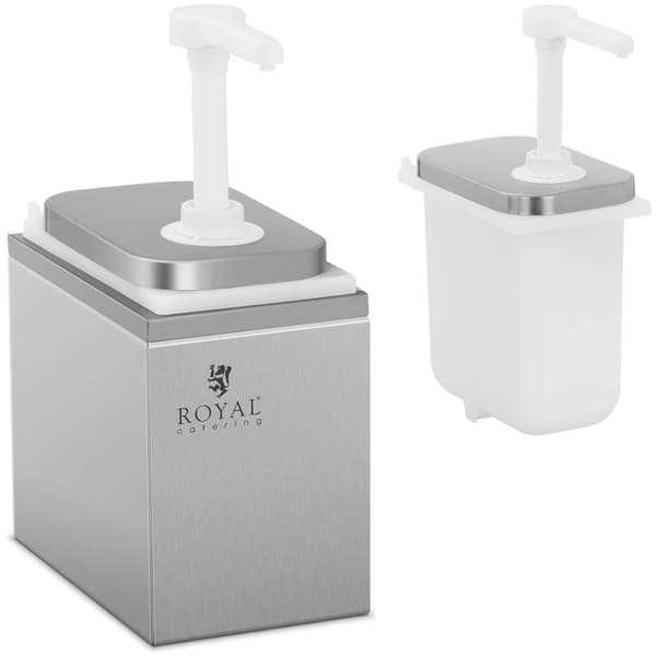 Sauce dispenser med rustfri stålpumpe 2 l