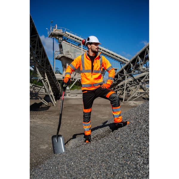 ADVARSELSSWEATSHIRT, SORT OG ORANGE, "2XL", CE, LAHTI