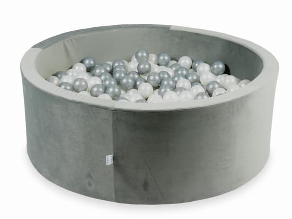 Torr bollhav 500 bitar 110x40 Sammetsgrå: pärlfärgad, silver