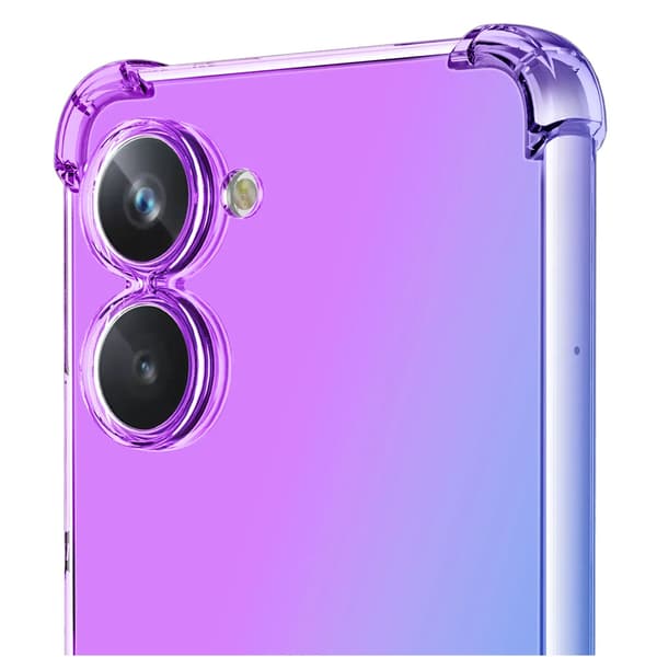Gradient Dropproof Cover til Realme 10 4G, Lilla/Blå