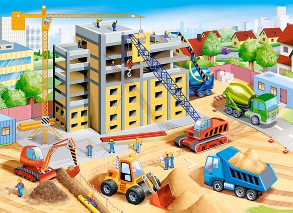 Pussel 70 bitar B-070138 Stor byggarbetsplats
