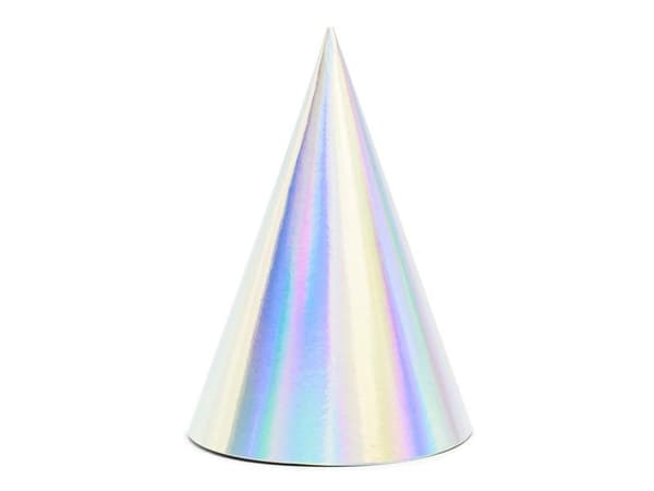 Iriserende hætter 16 cm 6 stk.
