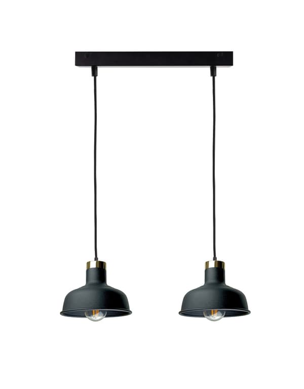 Hänglampa 2xE27 HEBE SVART