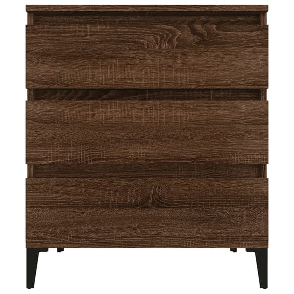 vidaXL kommode, brun eg, 60x35x70 cm, træbaseret materiale