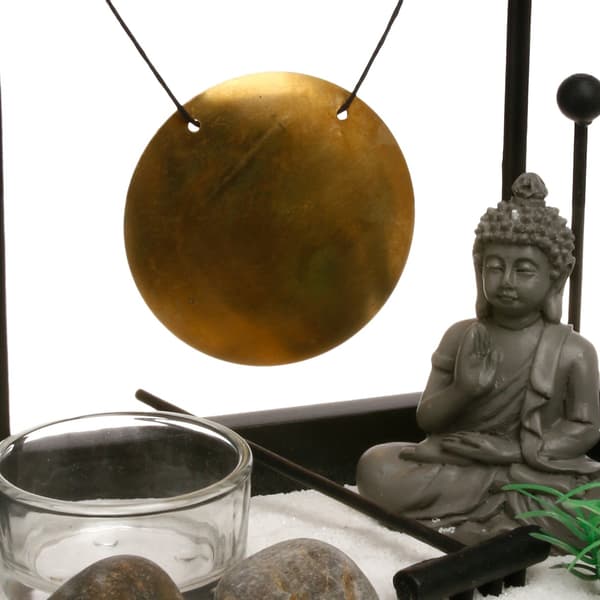 Zenhave med Buddha-figur 12x15 cm