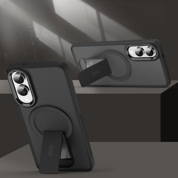 Samsung Galaxy S25 Edge Kickstand Matt Cover til MagSafe, Sort