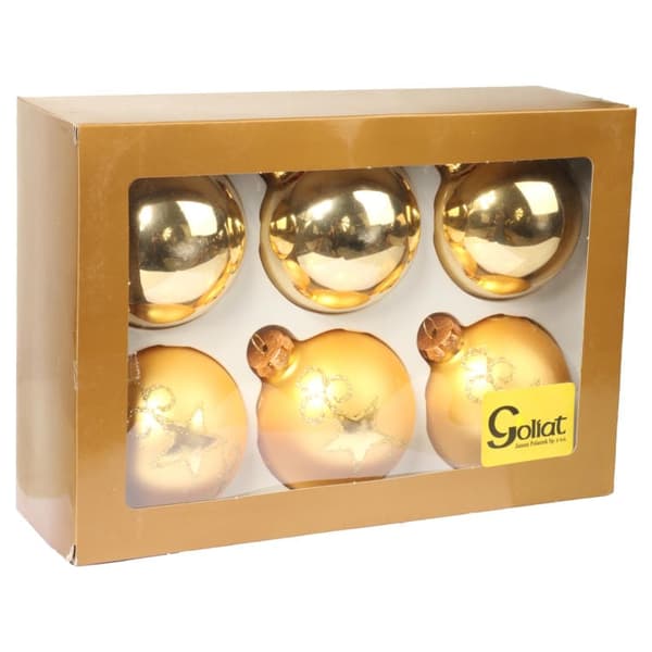 Set med 6 glaskulor, JN-01001G
