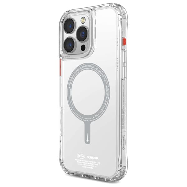 Skinarma Saido MagSafe -kotelo iPhone 16 Pro Maxille, läpinäkyvä