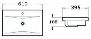 Viki 60 badrumsskåp med handfat, vit (GULD)