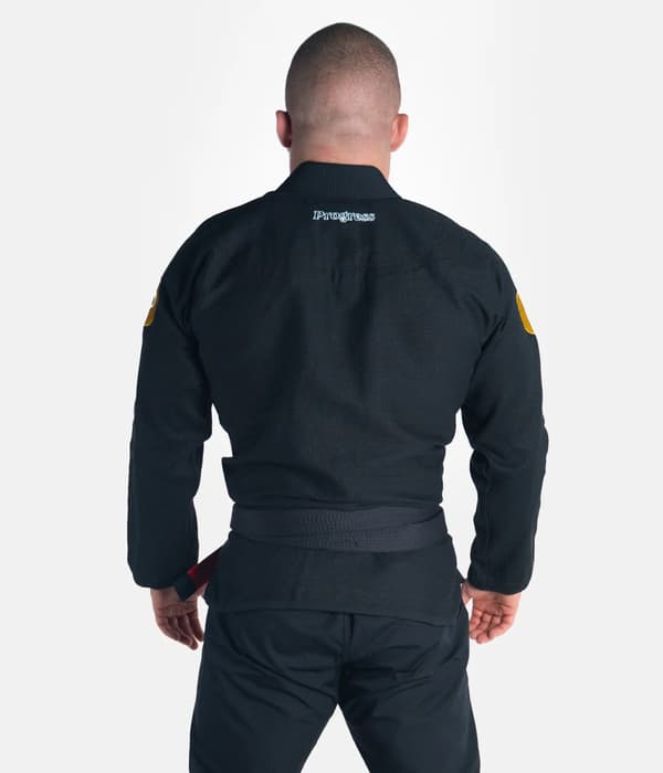 Progress Kimono/Gi BJJ Herre Fjerlet Letvægts Konkurrence Sort A3